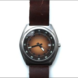 (2 for $50) Brown Fossil watch